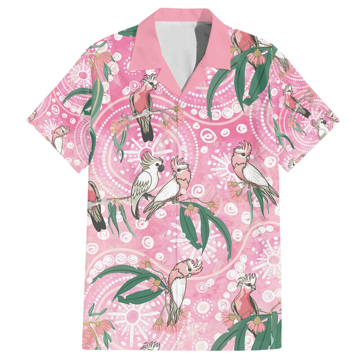 Australia Galah Aboriginal Family Matching Off The Shoulder Long Sleeve Dress and Hawaiian Shirt Breast Cancer Awareness - Aussie Hoodie