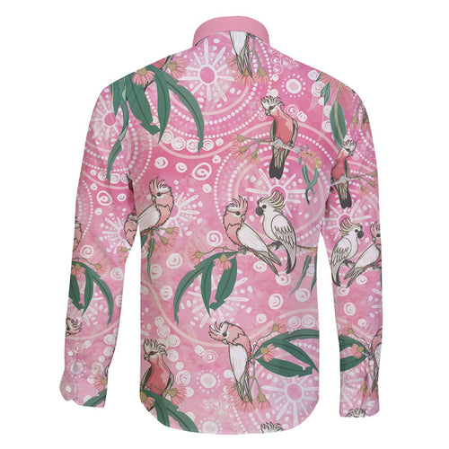 Australia Galah Aboriginal Family Matching Off The Shoulder Long Sleeve Dress and Hawaiian Shirt Breast Cancer Awareness - Aussie Hoodie