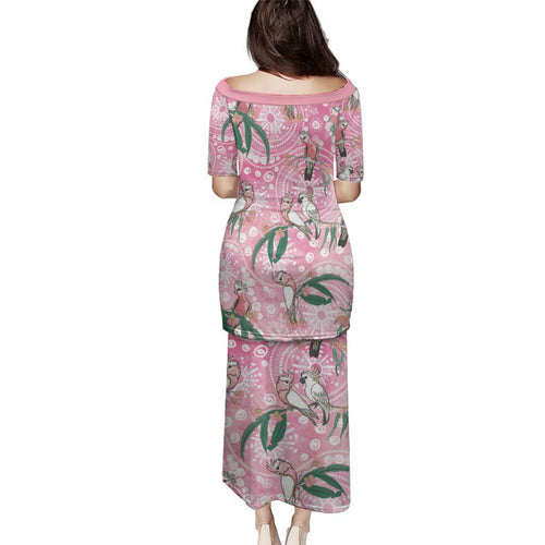 Australia Galah Aboriginal Family Matching Puletasi and Hawaiian Shirt Breast Cancer Awareness - Aussie Hoodie