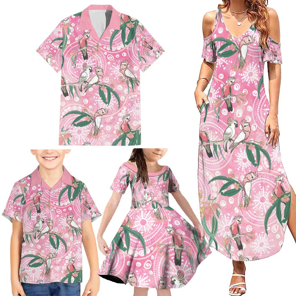 Australia Galah Aboriginal Family Matching Summer Maxi Dress and Hawaiian Shirt Breast Cancer Awareness - Aussie Hoodie