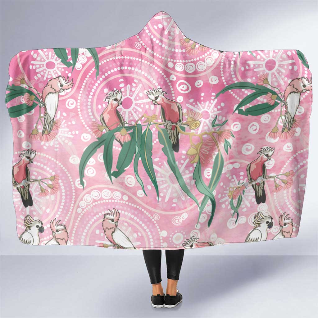 Australia Galah Aboriginal Hooded Blanket Breast Cancer Awareness - Aussie Hoodie