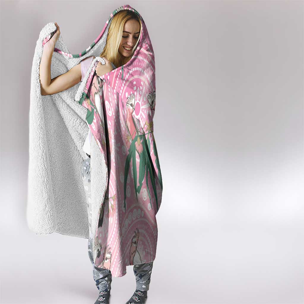 Australia Galah Aboriginal Hooded Blanket Breast Cancer Awareness - Aussie Hoodie