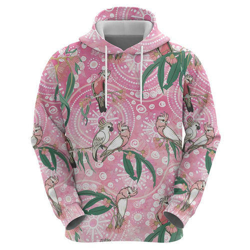 Australia Galah Aboriginal Hoodie Breast Cancer Awareness - Aussie Hoodie
