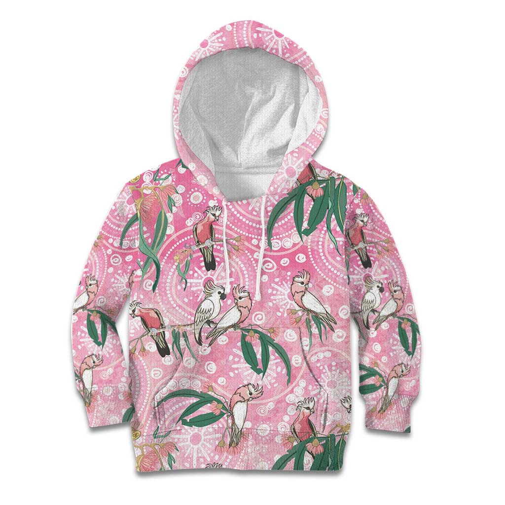 Australia Galah Aboriginal Kid Hoodie Breast Cancer Awareness - Aussie Hoodie