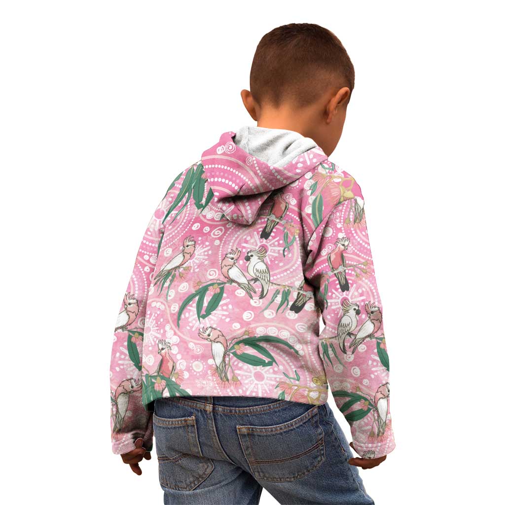 Australia Galah Aboriginal Kid Hoodie Breast Cancer Awareness - Aussie Hoodie