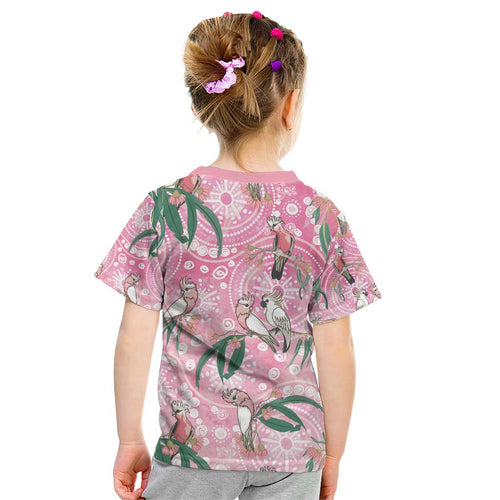 Australia Galah Aboriginal Kid T Shirt Breast Cancer Awareness - Aussie Hoodie