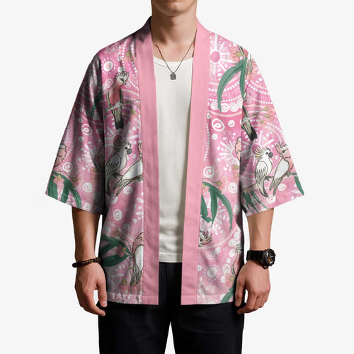 Australia Galah Aboriginal Kimono Breast Cancer Awareness - Aussie Hoodie
