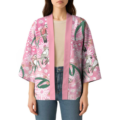 Australia Galah Aboriginal Kimono Breast Cancer Awareness - Aussie Hoodie
