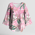 Australia Galah Aboriginal Kimono Sleeve Blouse Breast Cancer Awareness - Aussie Hoodie