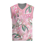 Australia Galah Aboriginal Christmas Knitted V-Neck Vest Breast Cancer Awareness - Aussie Hoodie