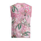 Australia Galah Aboriginal Christmas Knitted V-Neck Vest Breast Cancer Awareness - Aussie Hoodie