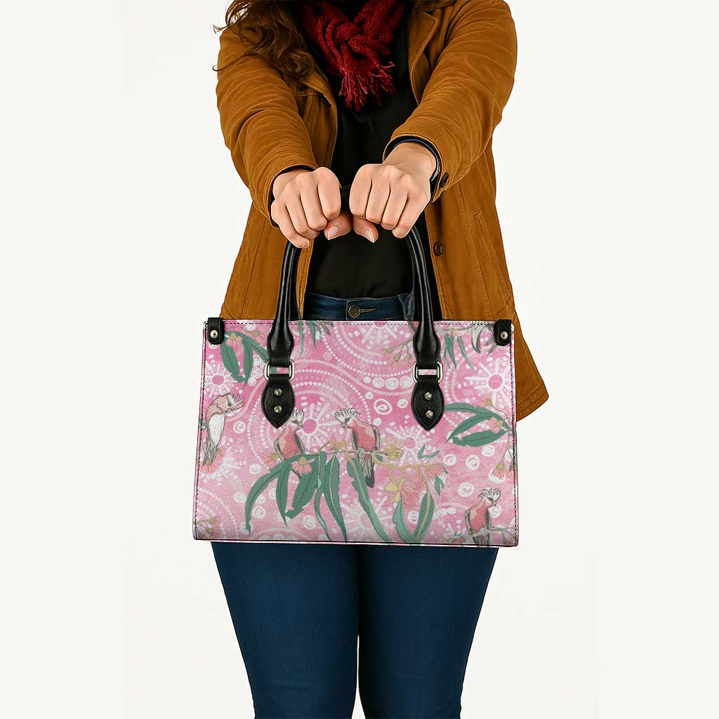 Australia Galah Aboriginal Leather Bag Breast Cancer Awareness - Aussie Hoodie