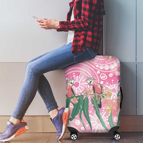 Australia Galah Aboriginal Luggage Cover Breast Cancer Awareness - Aussie Hoodie