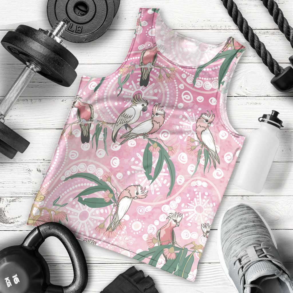 Australia Galah Aboriginal Men Tank Top Breast Cancer Awareness - Aussie Hoodie