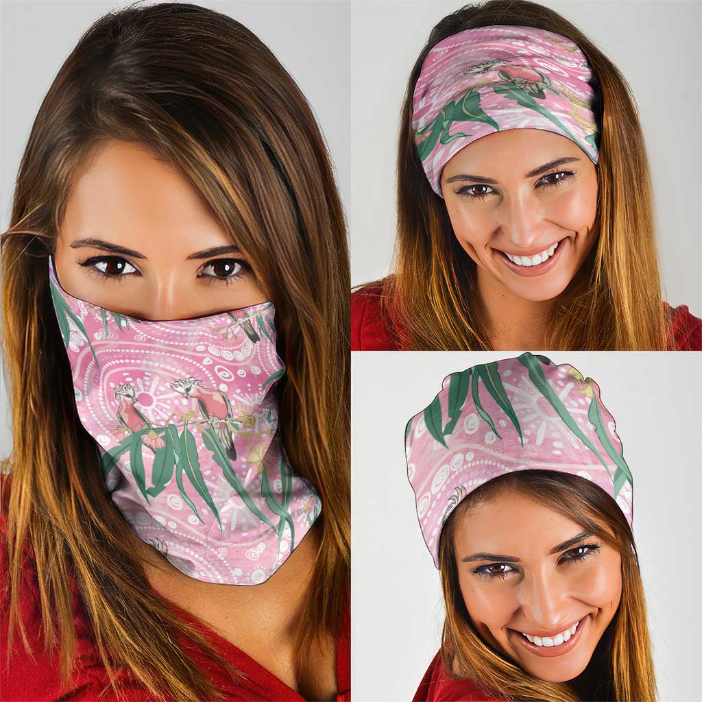 Australia Galah Aboriginal Neck Gaiter Breast Cancer Awareness - Aussie Hoodie