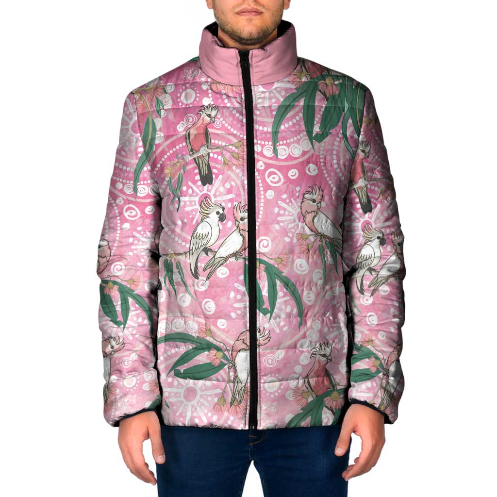 Australia Galah Aboriginal Padded Jacket Breast Cancer Awareness - Aussie Hoodie