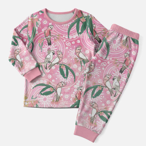 Australia Galah Aboriginal Christmas Pajama Set Breast Cancer Awareness - Aussie Hoodie