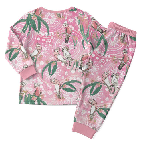 Australia Galah Aboriginal Christmas Pajama Set Breast Cancer Awareness - Aussie Hoodie