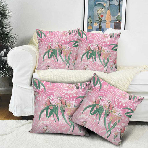 Australia Galah Aboriginal Pillow Cover Breast Cancer Awareness - Aussie Hoodie