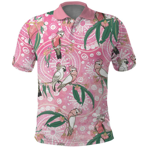 Australia Galah Aboriginal Polo Shirt Breast Cancer Awareness - Aussie Hoodie