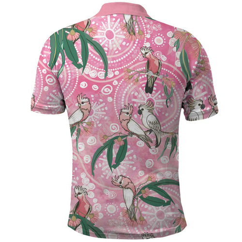 Australia Galah Aboriginal Polo Shirt Breast Cancer Awareness - Aussie Hoodie