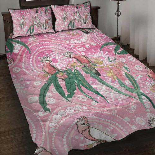 Australia Galah Aboriginal Quilt Bed Set Breast Cancer Awareness - Aussie Hoodie