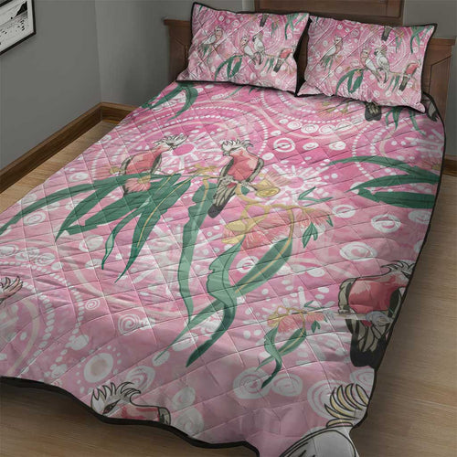 Australia Galah Aboriginal Quilt Bed Set Breast Cancer Awareness - Aussie Hoodie