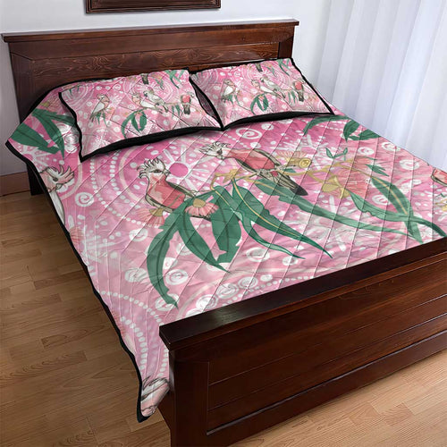 Australia Galah Aboriginal Quilt Bed Set Breast Cancer Awareness - Aussie Hoodie