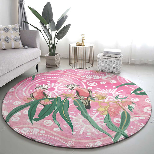 Australia Galah Aboriginal Round Carpet Breast Cancer Awareness - Aussie Hoodie
