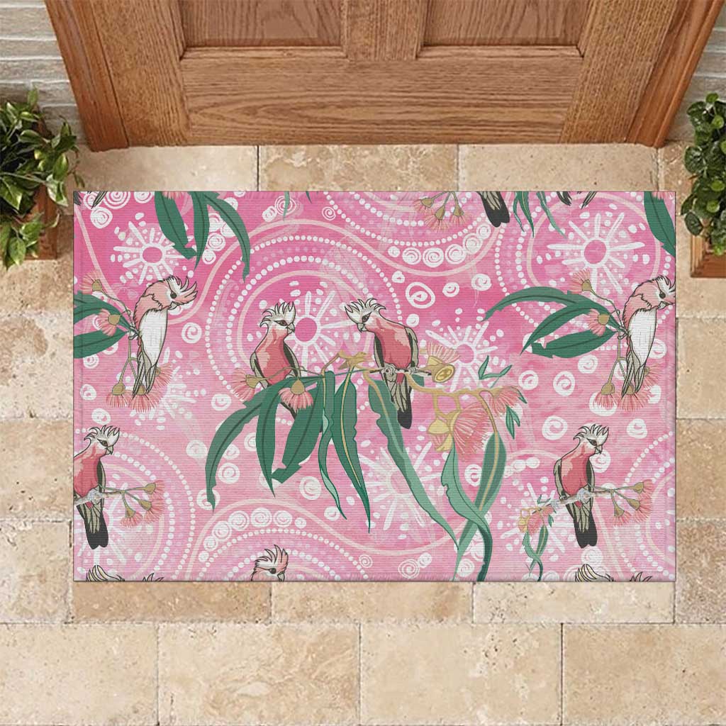 Australia Galah Aboriginal Rubber Doormat Breast Cancer Awareness - Aussie Hoodie