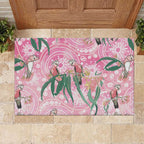 Australia Galah Aboriginal Rubber Doormat Breast Cancer Awareness - Aussie Hoodie