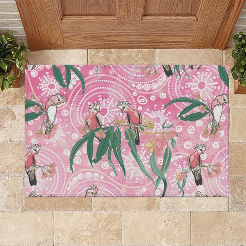 Australia Galah Aboriginal Rubber Doormat Breast Cancer Awareness - Aussie Hoodie