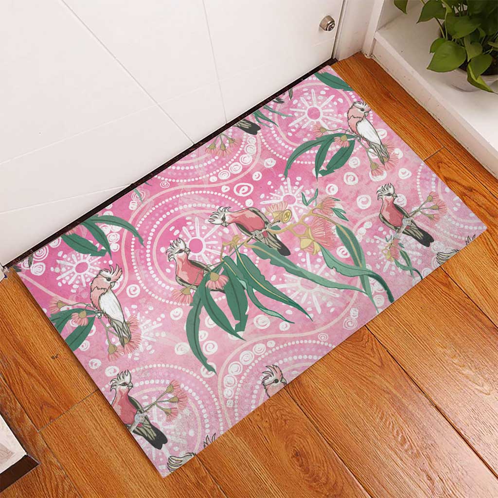 Australia Galah Aboriginal Rubber Doormat Breast Cancer Awareness - Aussie Hoodie
