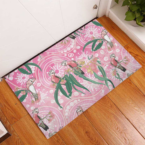Australia Galah Aboriginal Rubber Doormat Breast Cancer Awareness - Aussie Hoodie