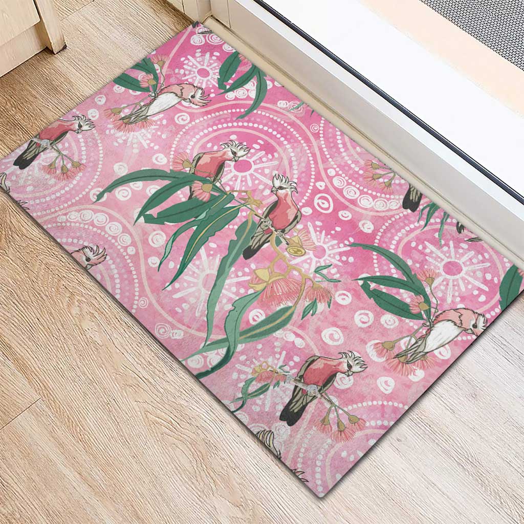 Australia Galah Aboriginal Rubber Doormat Breast Cancer Awareness - Aussie Hoodie