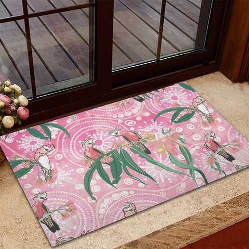 Australia Galah Aboriginal Rubber Doormat Breast Cancer Awareness - Aussie Hoodie