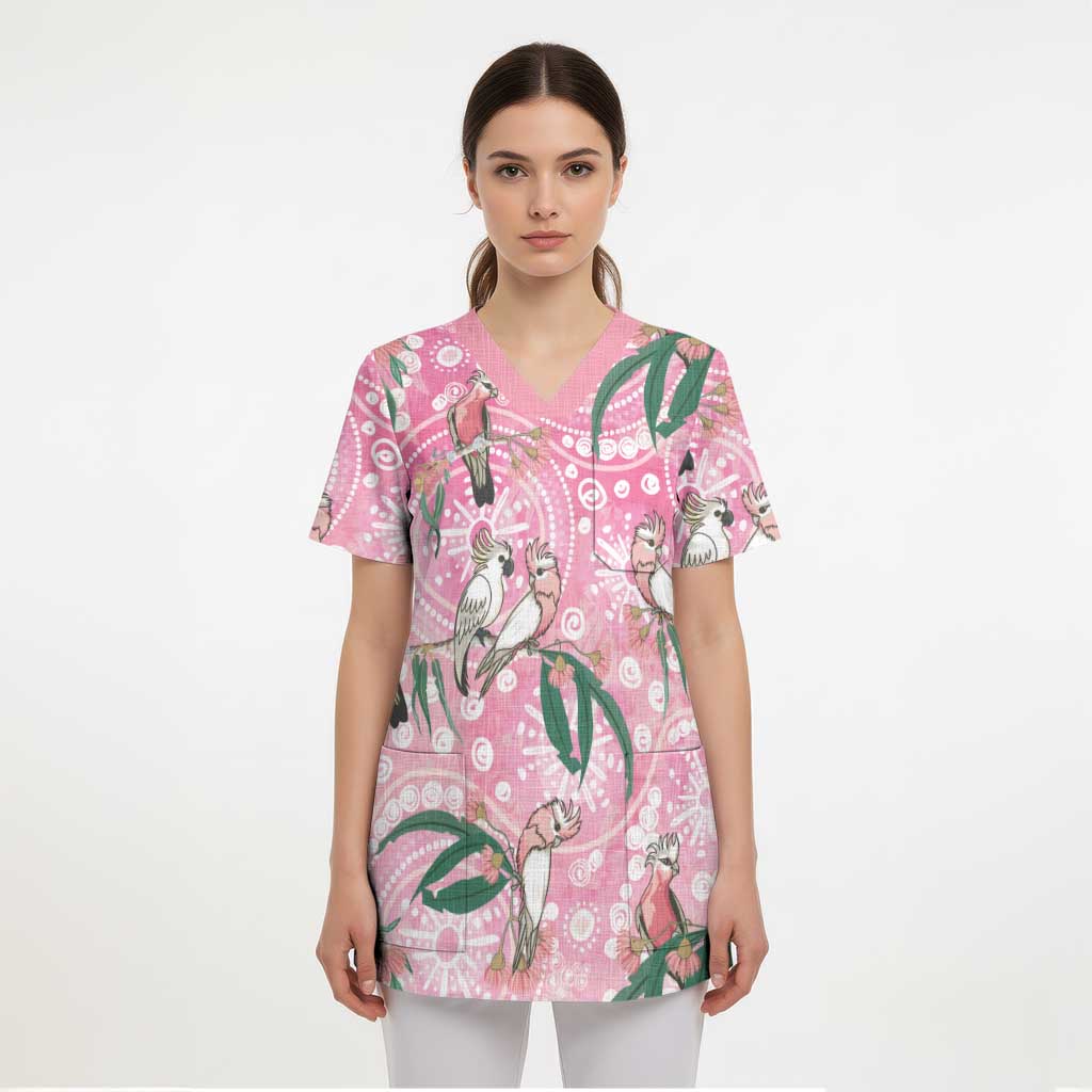 Australia Galah Aboriginal Scrub Top Breast Cancer Awareness - Aussie Hoodie