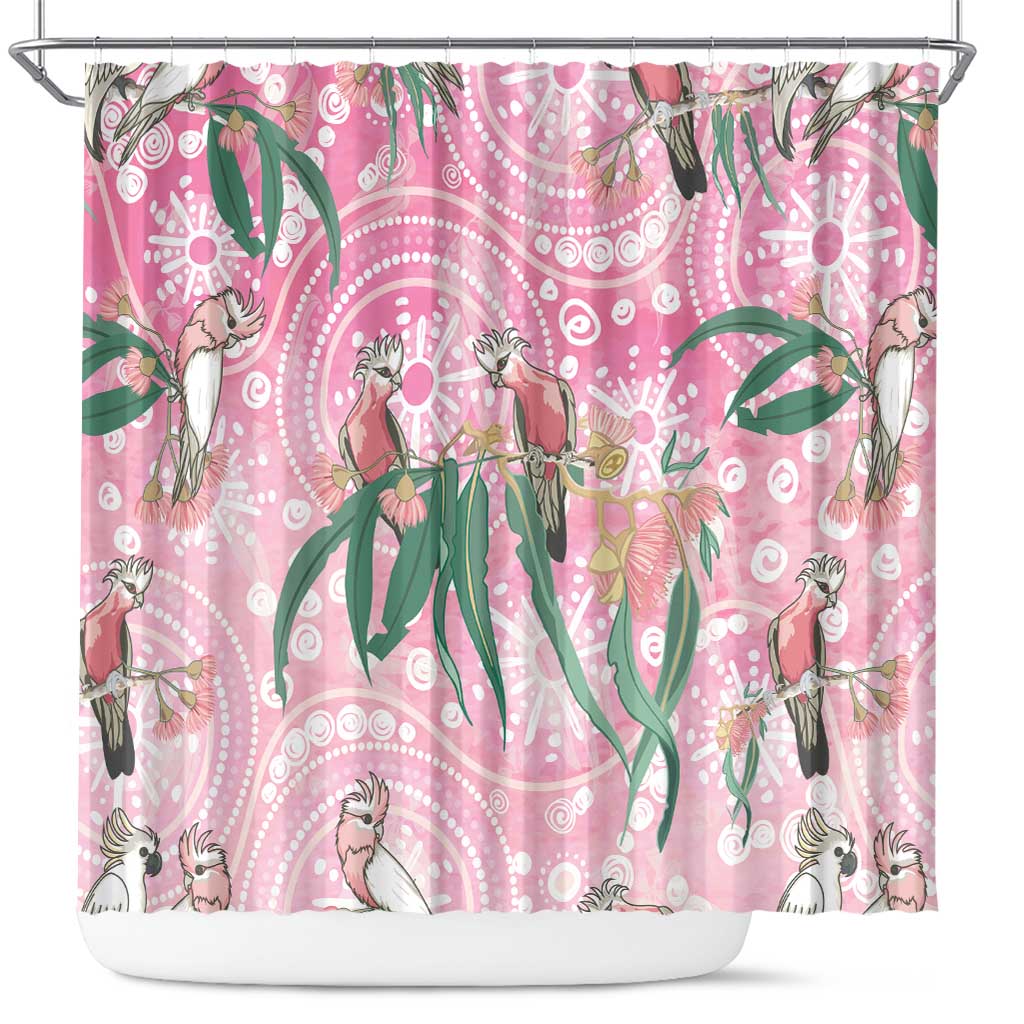 Australia Galah Aboriginal Shower Curtain Breast Cancer Awareness - Aussie Hoodie