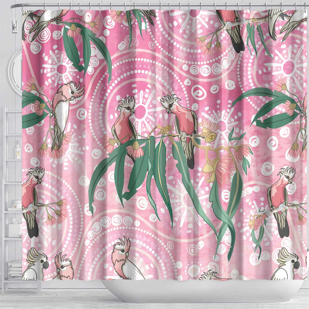 Australia Galah Aboriginal Shower Curtain Breast Cancer Awareness - Aussie Hoodie