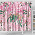 Australia Galah Aboriginal Shower Curtain Breast Cancer Awareness - Aussie Hoodie