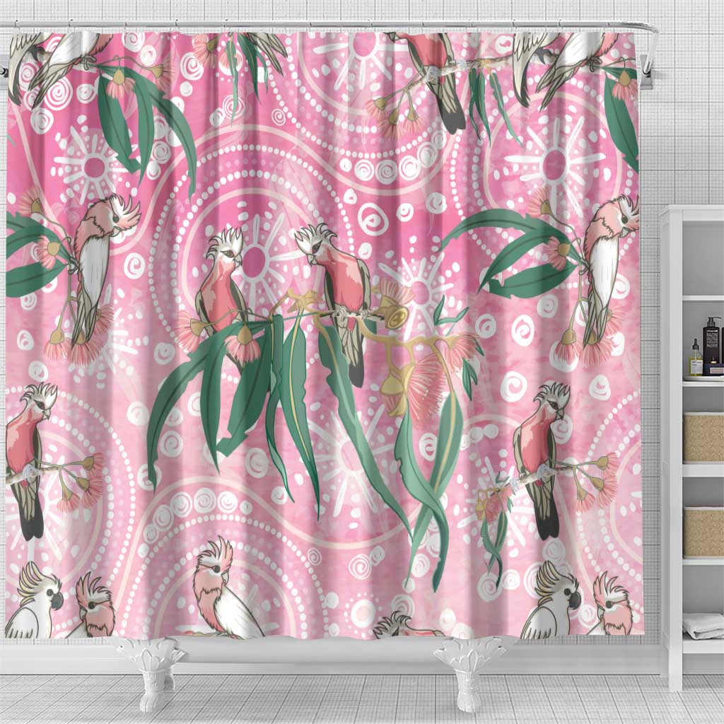 Australia Galah Aboriginal Shower Curtain Breast Cancer Awareness - Aussie Hoodie