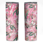 Australia Galah Aboriginal Skinny Tumbler Breast Cancer Awareness - Aussie Hoodie