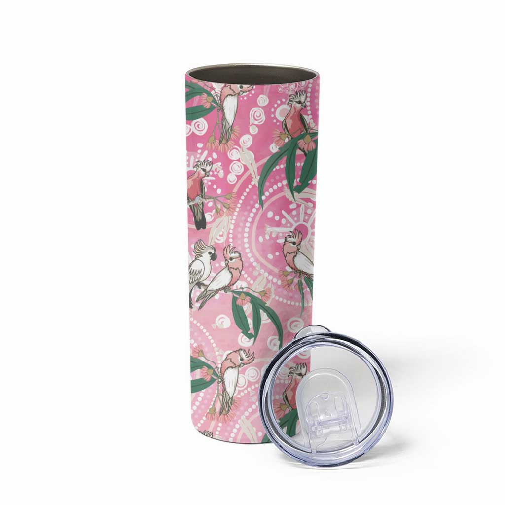 Australia Galah Aboriginal Skinny Tumbler Breast Cancer Awareness - Aussie Hoodie