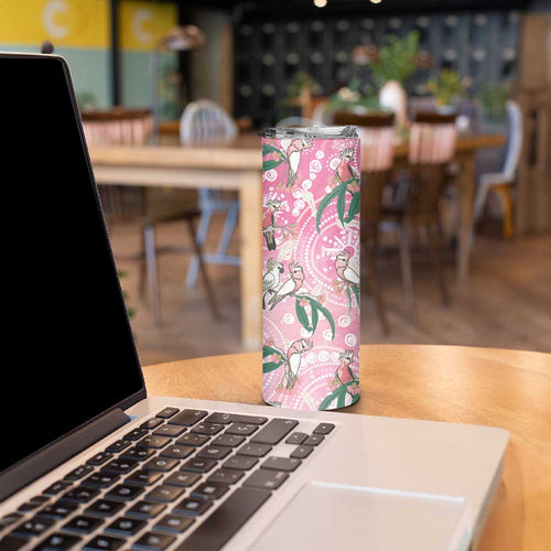Australia Galah Aboriginal Skinny Tumbler Breast Cancer Awareness - Aussie Hoodie