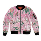 Australia Galah Aboriginal Sleeve Zip Bomber Jacket Breast Cancer Awareness - Aussie Hoodie