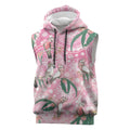 Australia Galah Aboriginal Sleeveless Hoodie Breast Cancer Awareness - Aussie Hoodie