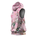 Australia Galah Aboriginal Sleeveless Hoodie Breast Cancer Awareness - Aussie Hoodie