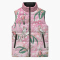 Australia Galah Aboriginal Sleeveless Puffer Jacket Breast Cancer Awareness - Aussie Hoodie