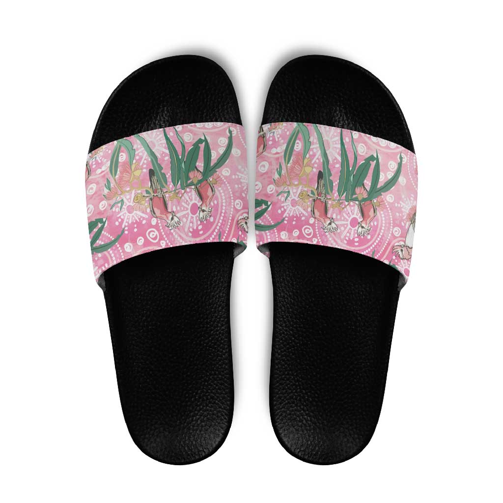 Australia Galah Aboriginal Slide Sandals Breast Cancer Awareness - Aussie Hoodie