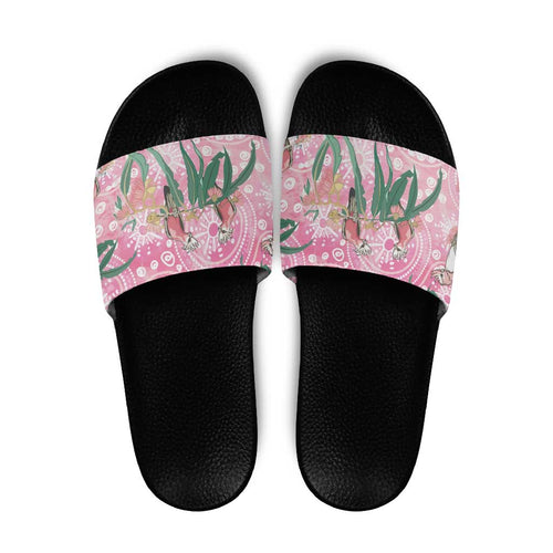 Australia Galah Aboriginal Slide Sandals Breast Cancer Awareness - Aussie Hoodie